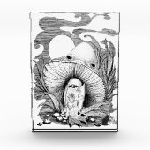 Schamanen-Linienillustration Acrylblock Fotoblock (Vorderseite)