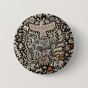 Schamanen-Peyote-Ritual Button