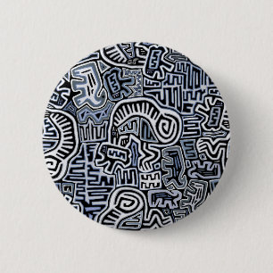 Schamanen Peyote-Ritual Mola Button