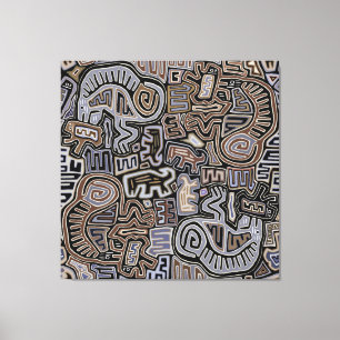 Schamanen Peyote Schlangenritual Geister Leinwanddruck