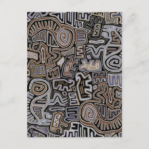 Schamanen-Peyote-Schlangenritual-Geister Postkarte