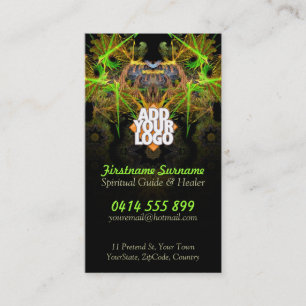 Schamanenkrieger Fraktale Kunst Business Cards Visitenkarte