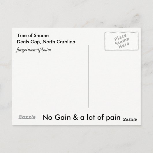 Schambaum Postkarte (Rückseite)