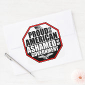 Schämen Sie sich meiner Regierung! Quadratischer Aufkleber (Umschlag)