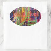 schamlose Werbeaktion / originelles Kunstwerk Ovaler Aufkleber (Tasche)