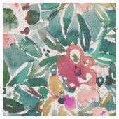 SCHAMLOSES AF wildes grünes buntes Blumen Stoff (Nahaufnahme)