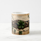 Schamrock-Junk-Journal-Seite Kaffeetasse (Mittel)