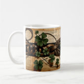 Schamrock-Junk-Journal-Seite Kaffeetasse (Links)