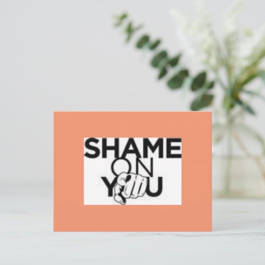 Schande an der Postkarte (Stehend Vorderseite)