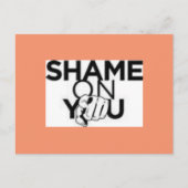 Schande an der Postkarte (Vorderseite)