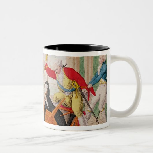 Schande und Bedauern, ein tragikomisches Play Zweifarbige Tasse (Rechts)