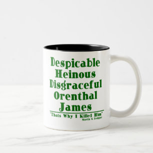 Schändlich, abscheulich, schändlich! zweifarbige tasse