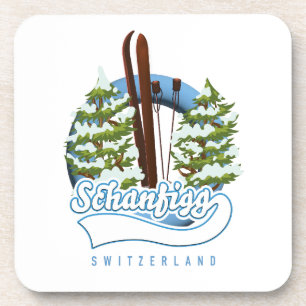 Schanfigg Schweiz Skiposter Getränkeuntersetzer