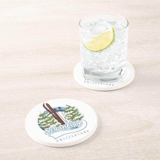 Schanfigg Schweiz Skiposter Getränkeuntersetzer (Seite)