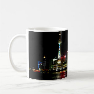 Schanghai in der Nacht Kaffeetasse