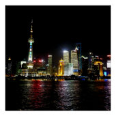 Schanghai in der Nacht Poster (Vorderseite)