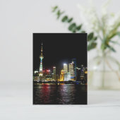 Schanghai in der Nacht Postkarte (Stehend Vorderseite)