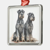 SCHANUZER PUPPER HUND ORNAMENT AUS METALL (Links)