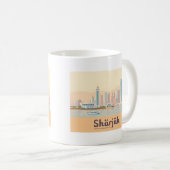 Schardscha UAE Pastell Reise Kaffeetasse (VorderseiteRechts)
