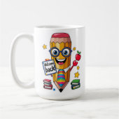 Scharf aussehend – Willkommen zurück! Kaffeetasse (Links)