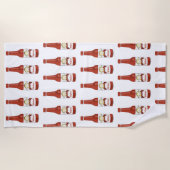 scharf! Hot Sauce Pattern Katze mit Maracas auf we Strandtuch (Vorderseite)