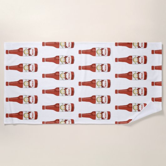 scharf! Hot Sauce Pattern Katze mit Maracas auf we Strandtuch (Vorderseite)