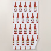 scharf! Hot Sauce Pattern Katze mit Maracas auf we Strandtuch (Vorderseite)