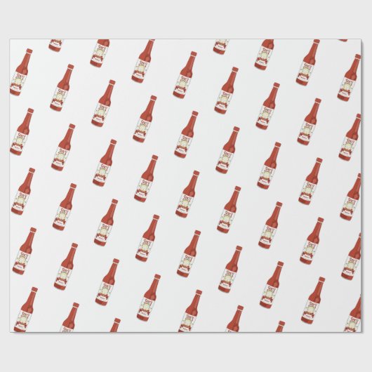 scharf! Hot Sauce Salsa White Geschenkpapier (Flach)