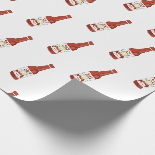 scharf! Hot Sauce Salsa White Geschenkpapier (Ecke)