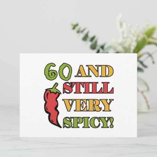 scharf im Alter von 60 Jahren Karte (Stehend Vorderseite)