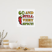 scharf im Alter von 60 Jahren Poster (Küche)