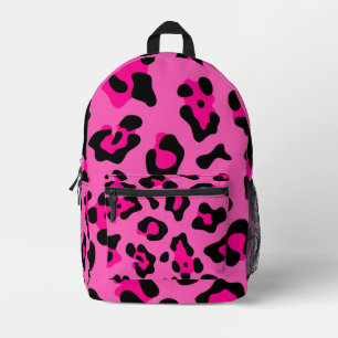 scharf rosa Leopardenmuster Bedruckter Rucksack