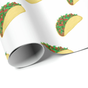scharf! Yummy Taco Muster auf Weiß Geschenkpapier