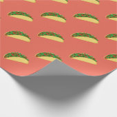 scharf! Yummy Taco Pattern auf Red Geschenkpapier (Ecke)