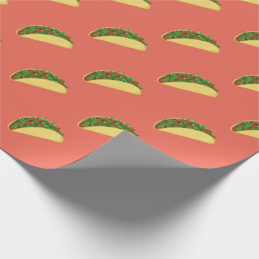 scharf! Yummy Taco Pattern auf Red Geschenkpapier (Ecke)