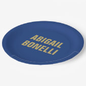 Scharfe benutzerdefinierte minimalistische Name Go Pappteller (Schrägansicht)