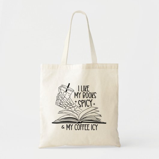 Scharfe Bücher & Eisiger Kaffee Tragetasche (Vorne)