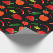 Scharfe Chili Paprika Geschenkpapier (Ecke)