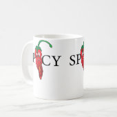 Scharfe Chili-Pfeffer-Emoticon Scharfe Emoticon Ch Kaffeetasse (Vorderseite Links)