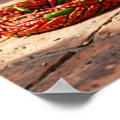 Scharfe Chili-Pfeffer-Kobra Poster (Ecke)