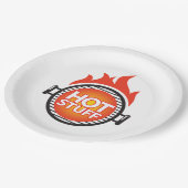 Scharfe Dinge Pappteller (Schrägansicht)