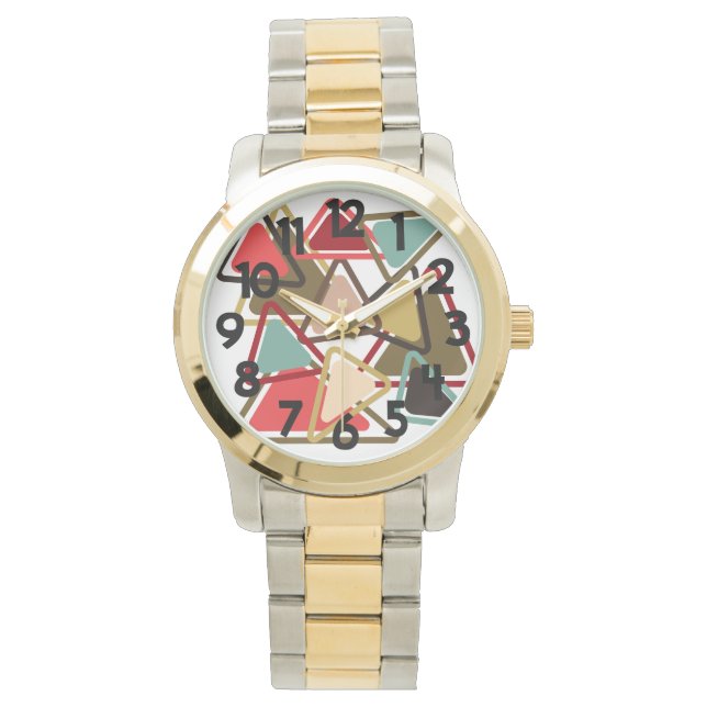 scharfe Dreiecke Armbanduhr (Vorderseite)