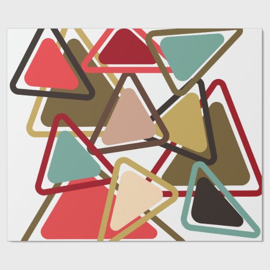 scharfe Dreiecke Geschenkpapier (Flach)