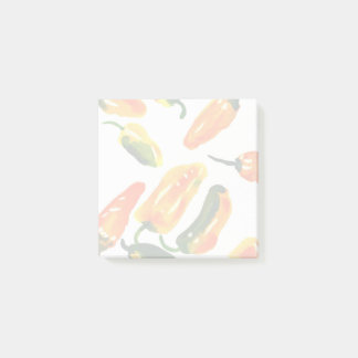 Scharfe Gedanken Farbige Paprika Haftnotizen Post-it Klebezettel