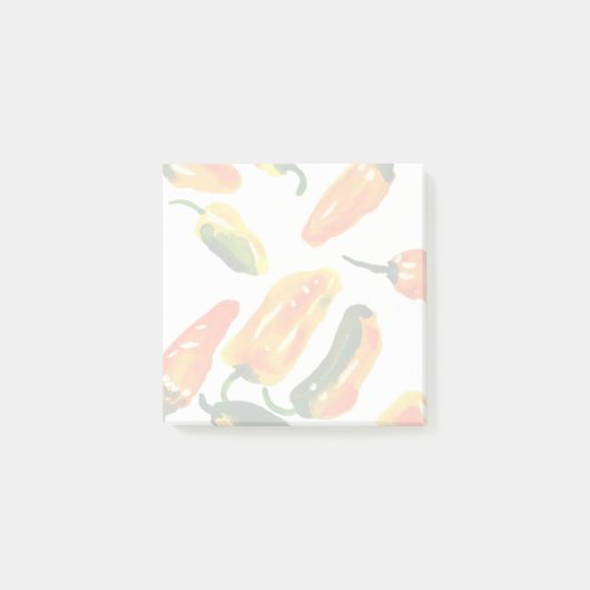 Scharfe Gedanken Farbige Paprika Haftnotizen Post-it Klebezettel (Vorderseite)