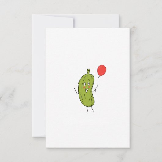 Scharfe grüne Gurke Dankeskarte (Vorderseite)