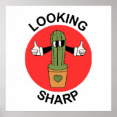 Schärfe Kakteen Pun Poster (Vorne)