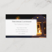 Scharfe Kerzenleuchte für berufliche Eventmanager Visitenkarte (Rückseite)