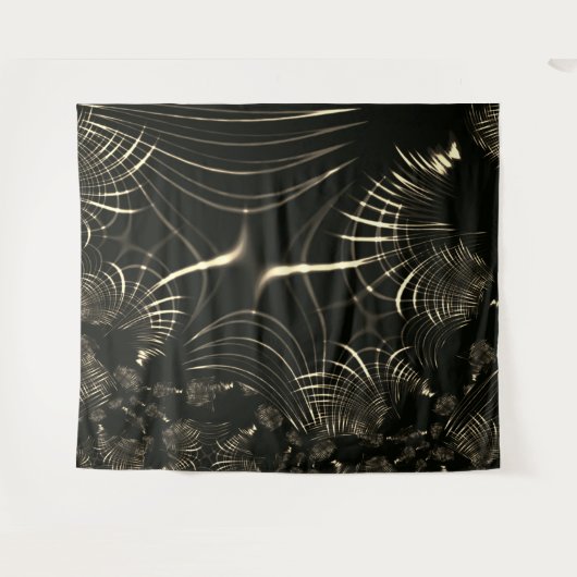 scharfe Kurven auf hellem Khaki und dunklem Hinter Wandteppich (Vorderseite (Horizontal))