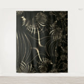 scharfe Kurven auf hellem Khaki und dunklem Hinter Wandteppich (Vorderseite)